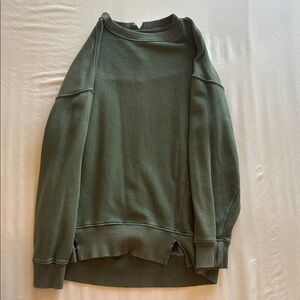 Aerie Forest Green Crew Neck Sweater